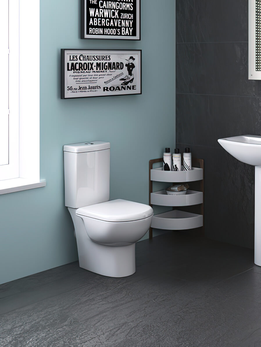 Nuie Provost 620mm White Compact Pan And Cistern With Fittings