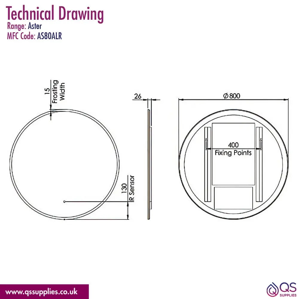 Tavistock Aster LED Illuminated Slim Circular Mirror