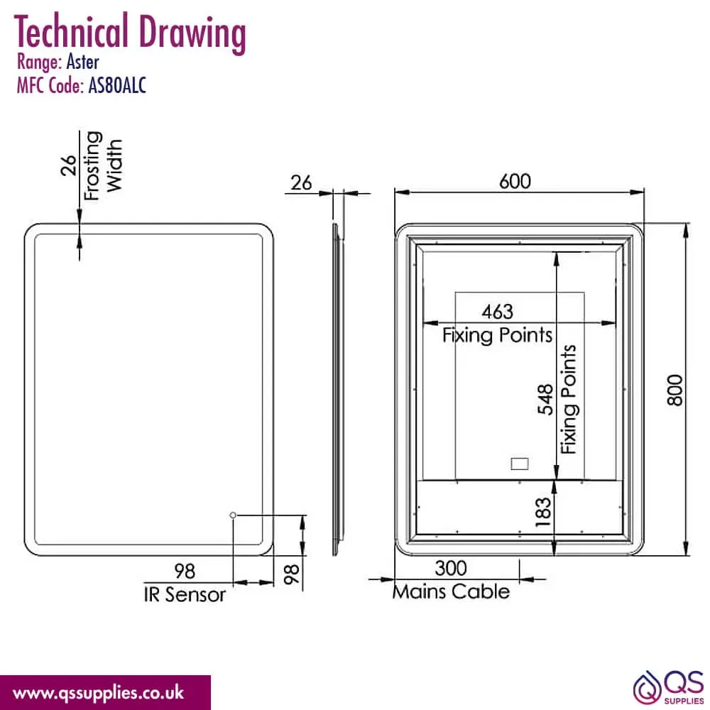 Tavistock Aster Slim LED Illuminated Mirror