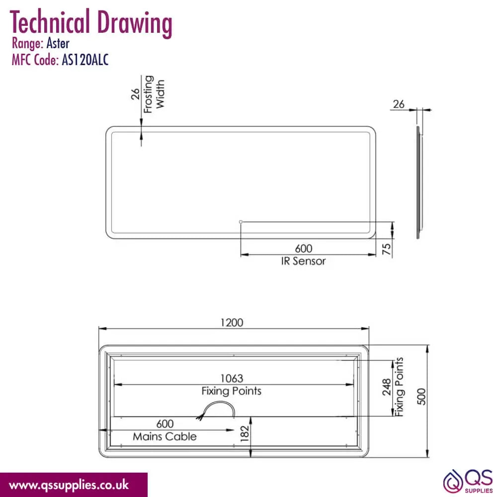 Tavistock Aster Slim LED Illuminated Mirror