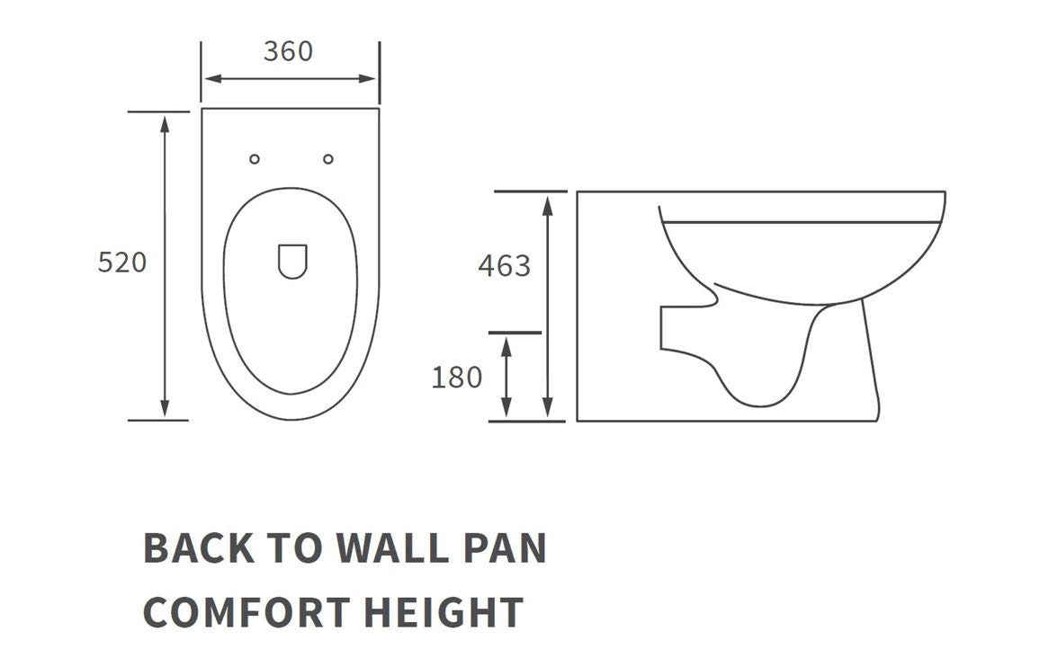 Laurus Rimless Back To Wall Comfort Height WC & Soft Close Seat