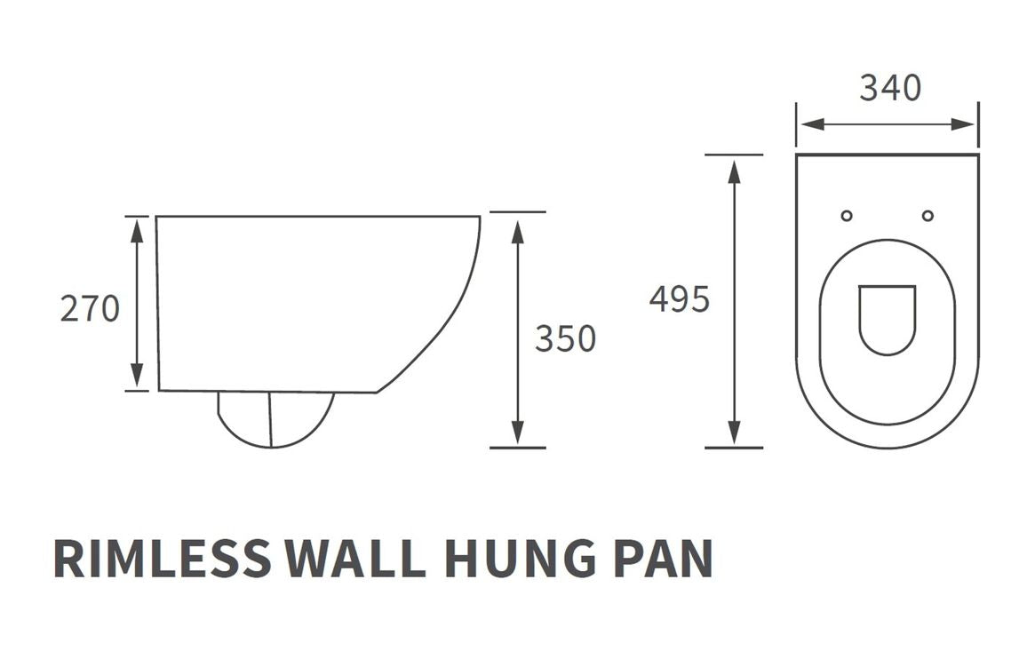 Lily Rimless Wall Hung WC & Soft Close Seat