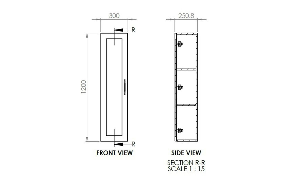 Heritage 300mm Wall Hung 1 Door Tall Unit - Matt Reed Green