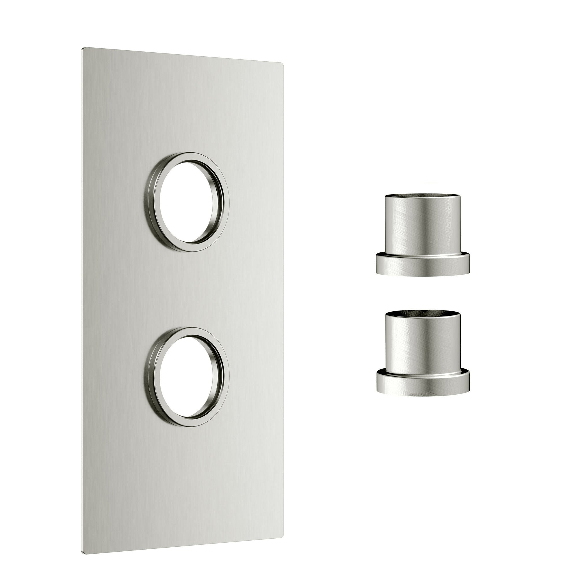 Concealed Plate with Sleeves (1 Outlet) Brushed Nickel