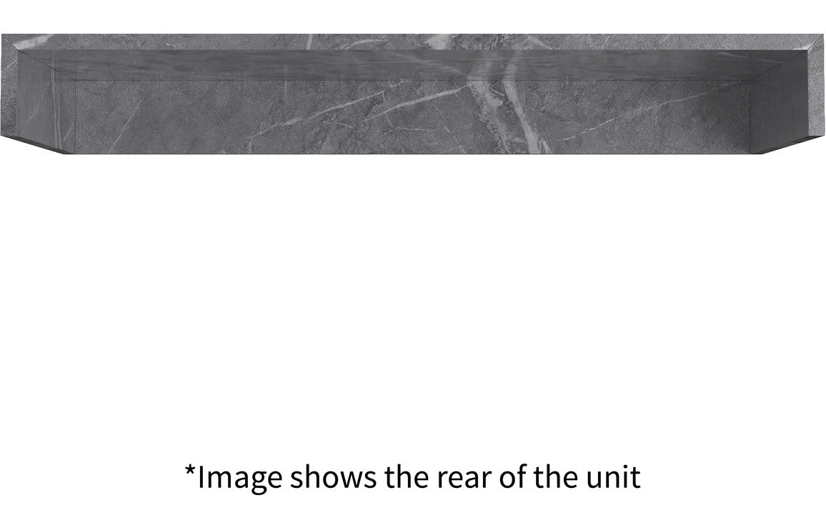 Nature 600mm Wall Hung Basin Shelf - Grey Marble