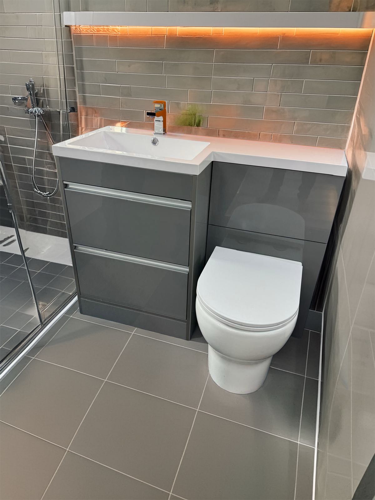 Novo 1100 Smoke Grey Furniture & BTW WC Pack