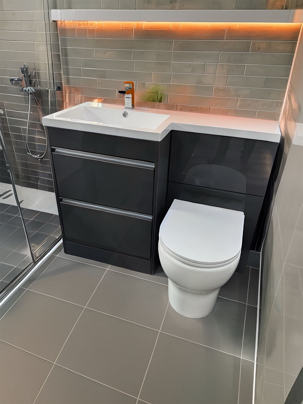 Novo 1100 Smoke Grey Furniture & BTW WC Pack