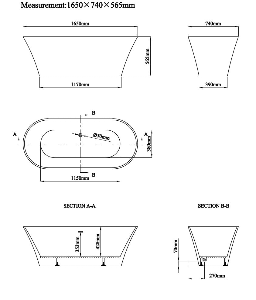 Novo Rossie Luxury freestanding Designer bath