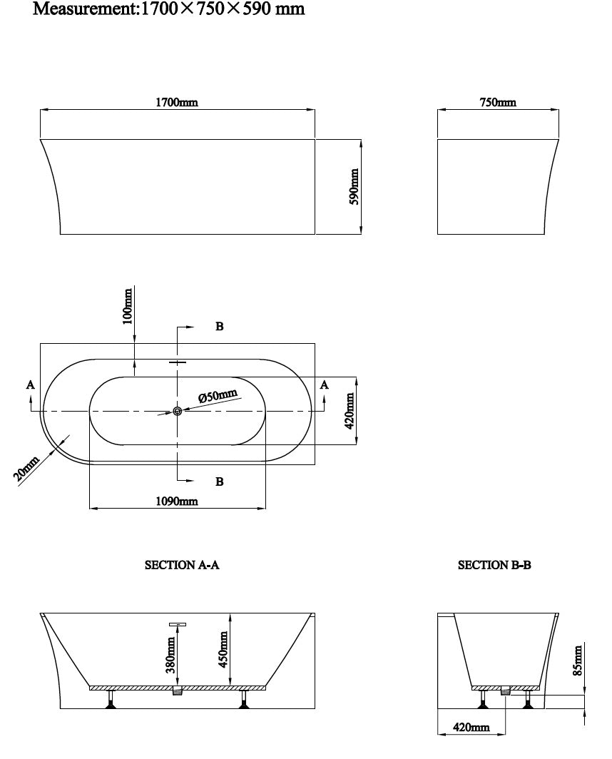 Novo Status Como Corner freestanding Designer Bath Left Hand