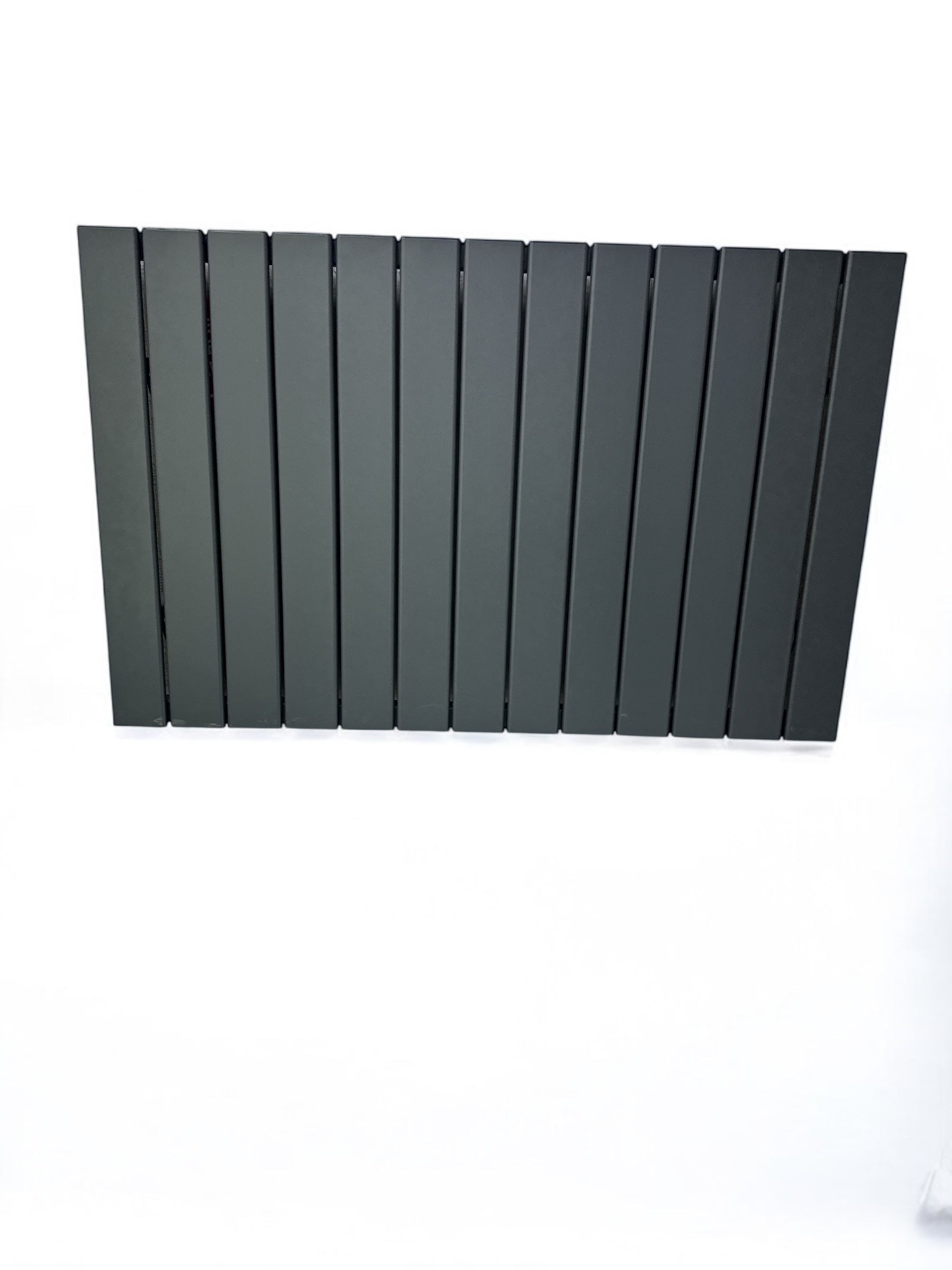Novo AL Flat 600mm High Single Panel Horizontal Aluminium Radiator- White