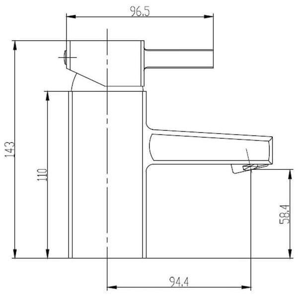 Fline Flow Cubix2 Basin Mixer Tap With Click-clack Waste