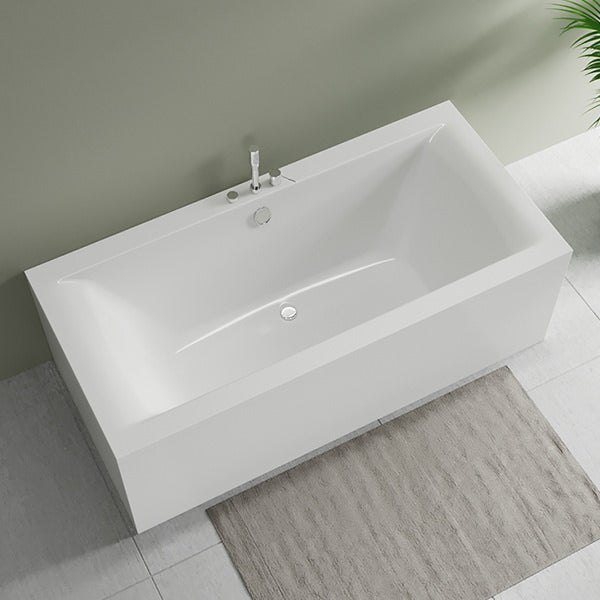 Fline Oporto White Square Rectangular Double Ended Bath