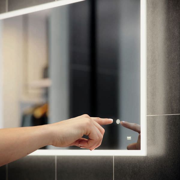 RAK Cupid LED Illuminated Portrait Mirror With Demister And Touch Sensor Switch