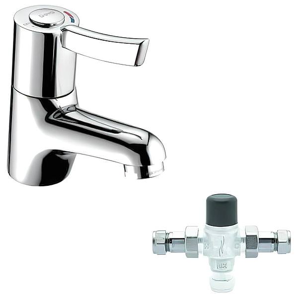 Viva Lever Action Sequential Mono Chrome Basin Mixer Tap