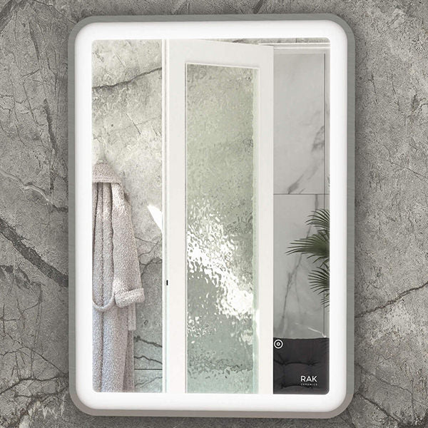 Rak Picture Soft LED Illuminated Rectangular Mirror With Demister Pad
