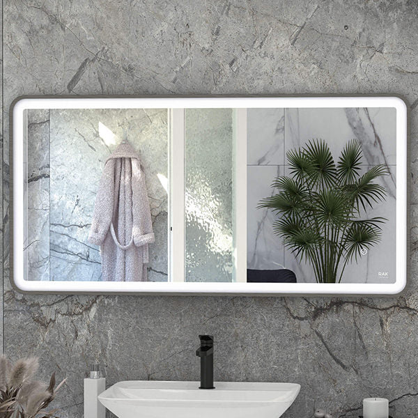 Rak Picture Soft LED Illuminated Rectangular Mirror With Demister Pad