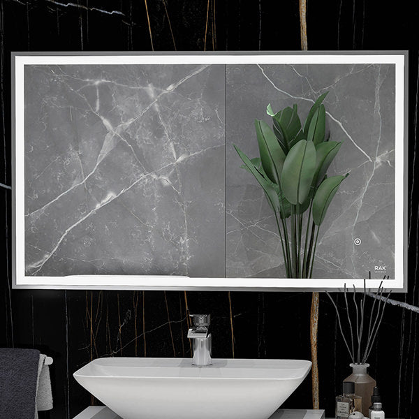Rak Picture Soft Square LED Illuminated Mirror With Demister Pad