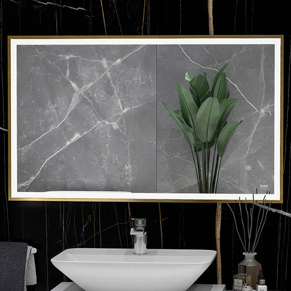 Rak Picture Soft Square LED Illuminated Mirror With Demister Pad