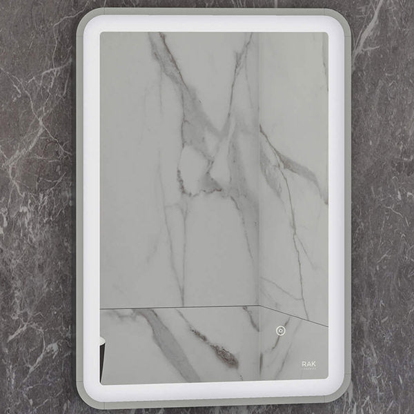 Rak Art Soft 500 x 700mm LED Illuminated Mirror With Demistar Pad