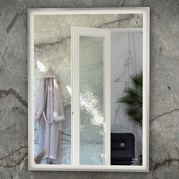 Rak Art Square LED Illuminated 500 x 700mm Mirror With Demister Pad