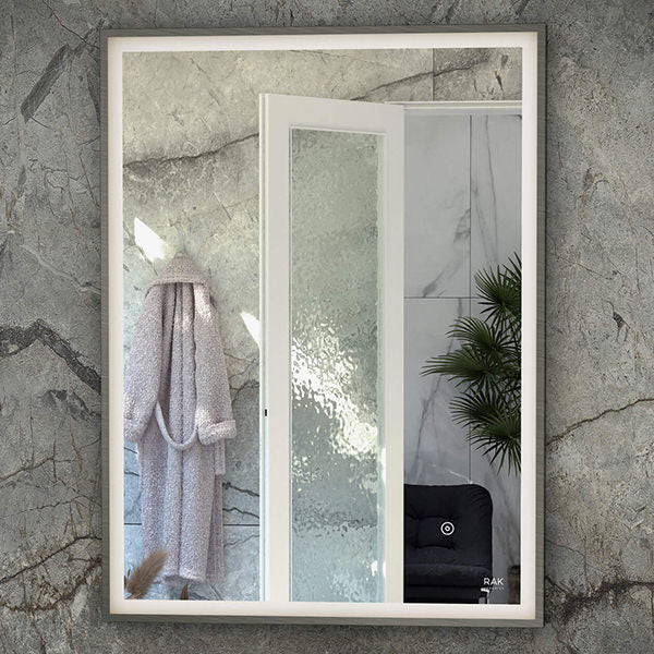 Rak Art Square LED Illuminated 500 x 700mm Mirror With Demister Pad