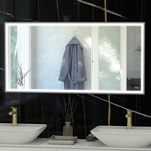 Rak Art Square LED Illuminated 500 x 700mm Mirror With Demister Pad