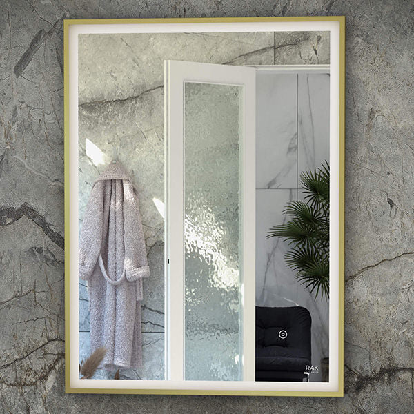 Rak Art Square LED Illuminated 500 x 700mm Mirror With Demister Pad