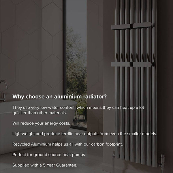 Reina Larga 1800mm High Aluminium Vertical Radiator