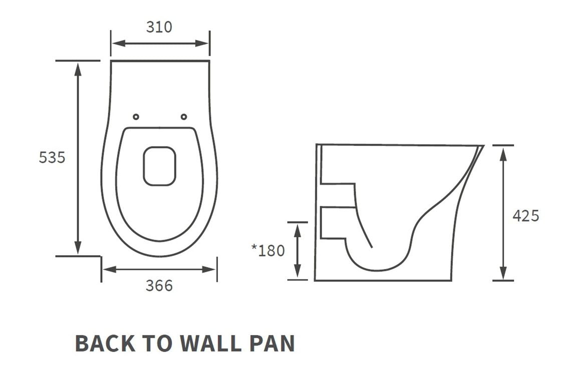 Sandro Rimless Back To Wall WC & Soft Close Seat