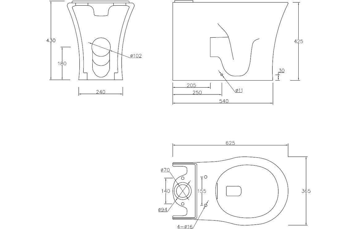 Sandro Rimless Wall Hung WC & Soft Close Seat