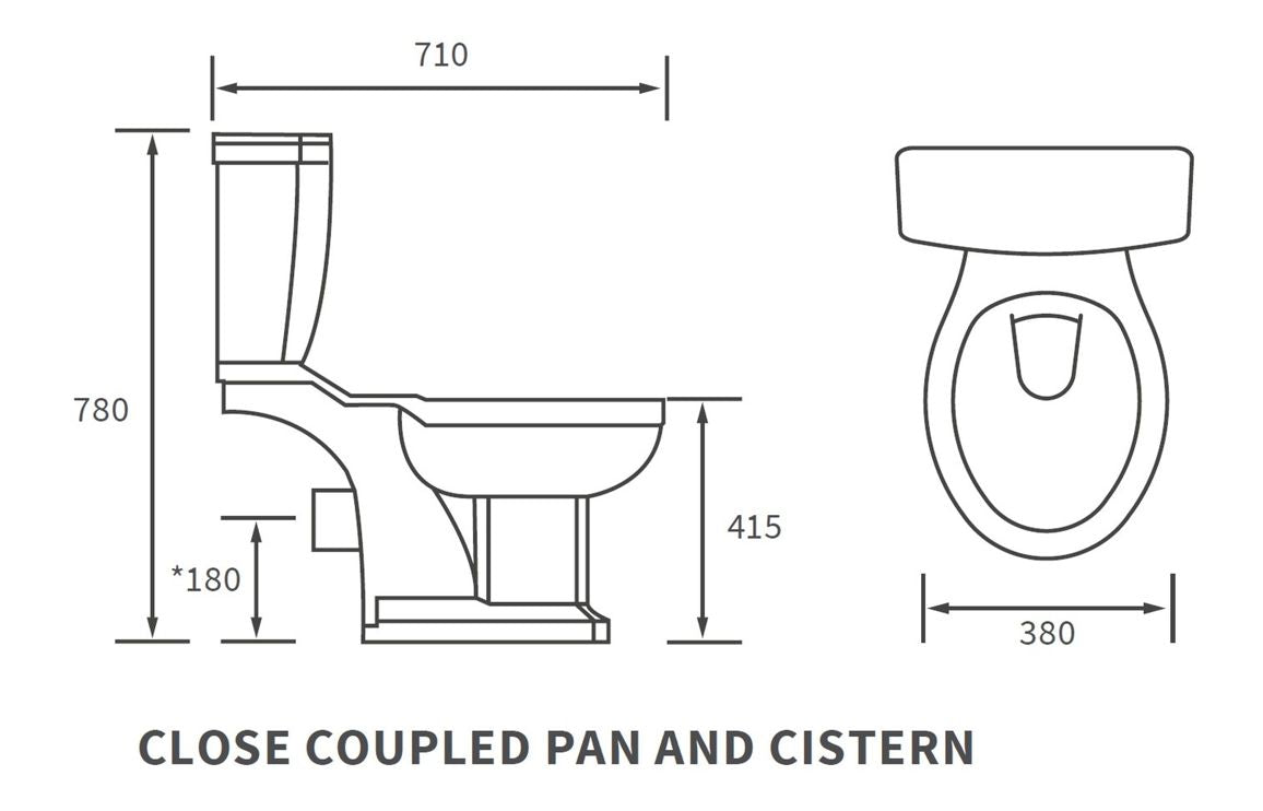 Sherbourne Close Coupled WC & Soft Close Seat