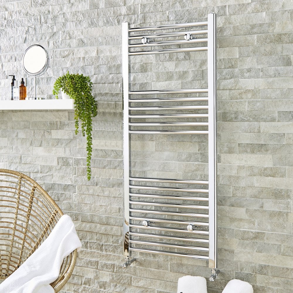 Novo Strive Towel Warmer Radiator - Matt Black/Anthracite/Chrome