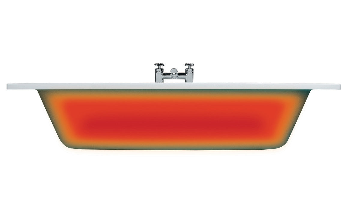 Sanibel Back To Wall SUPERCAST 1700x750x600mm 0TH Bath w/Legs