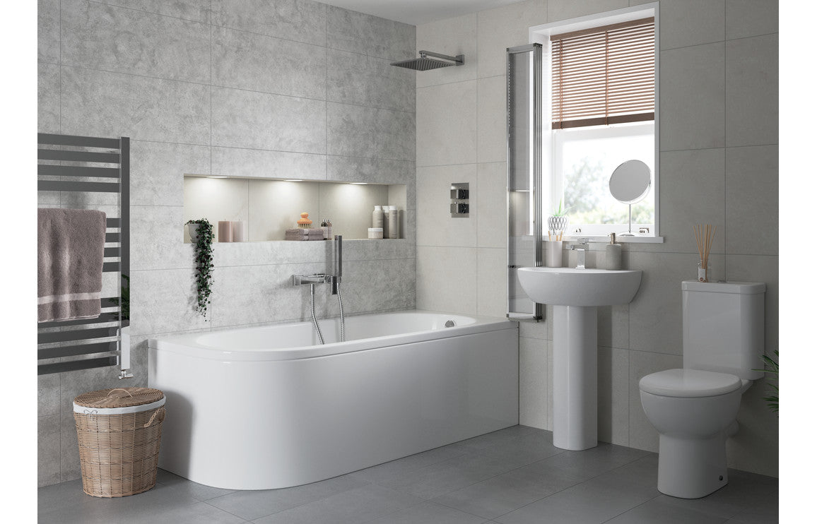 Tuscany 550x400mm 1TH Basin & Full Pedestal