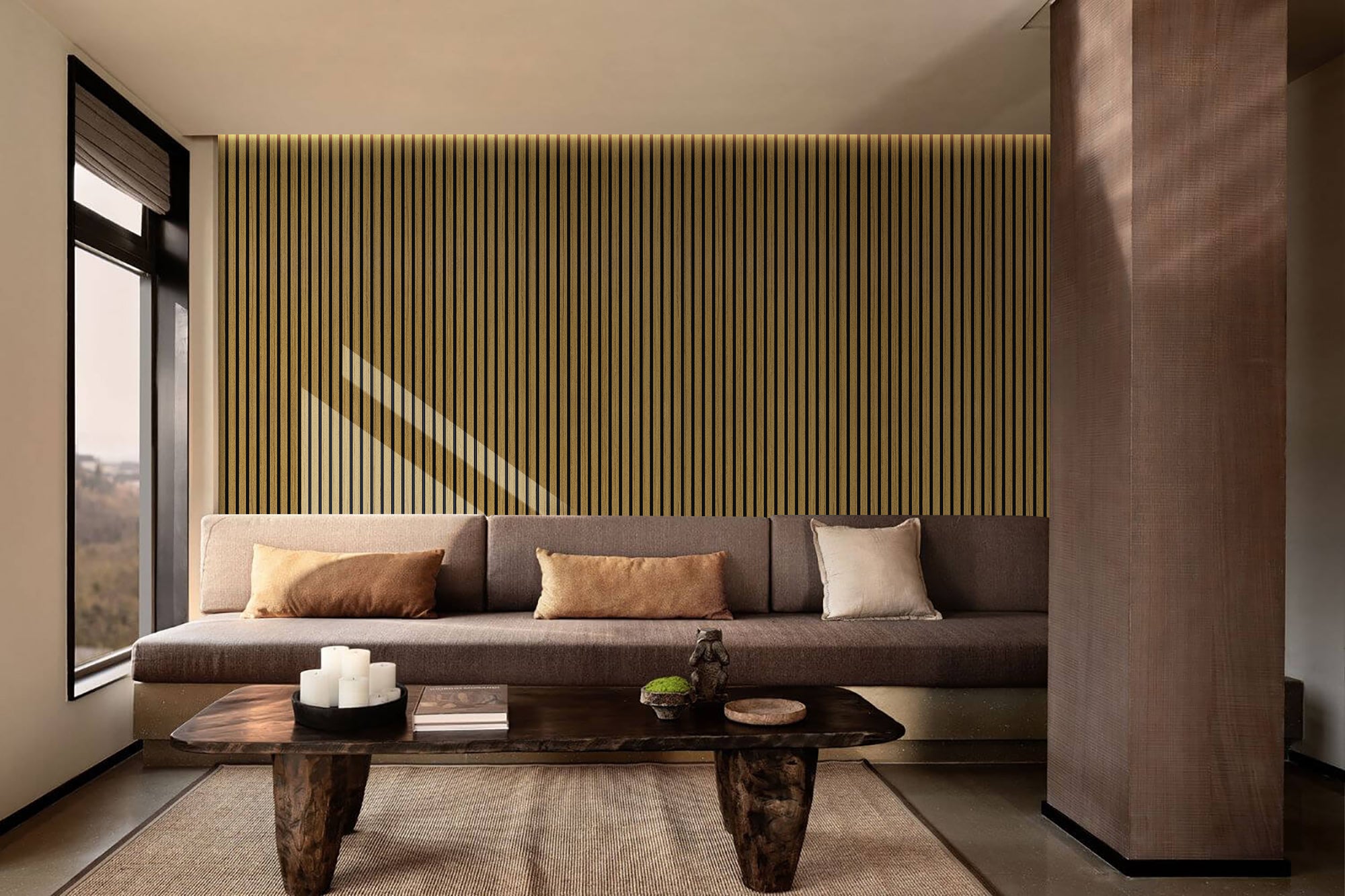 Novo Teak Alu Acoustic Wall Panel 600x2700