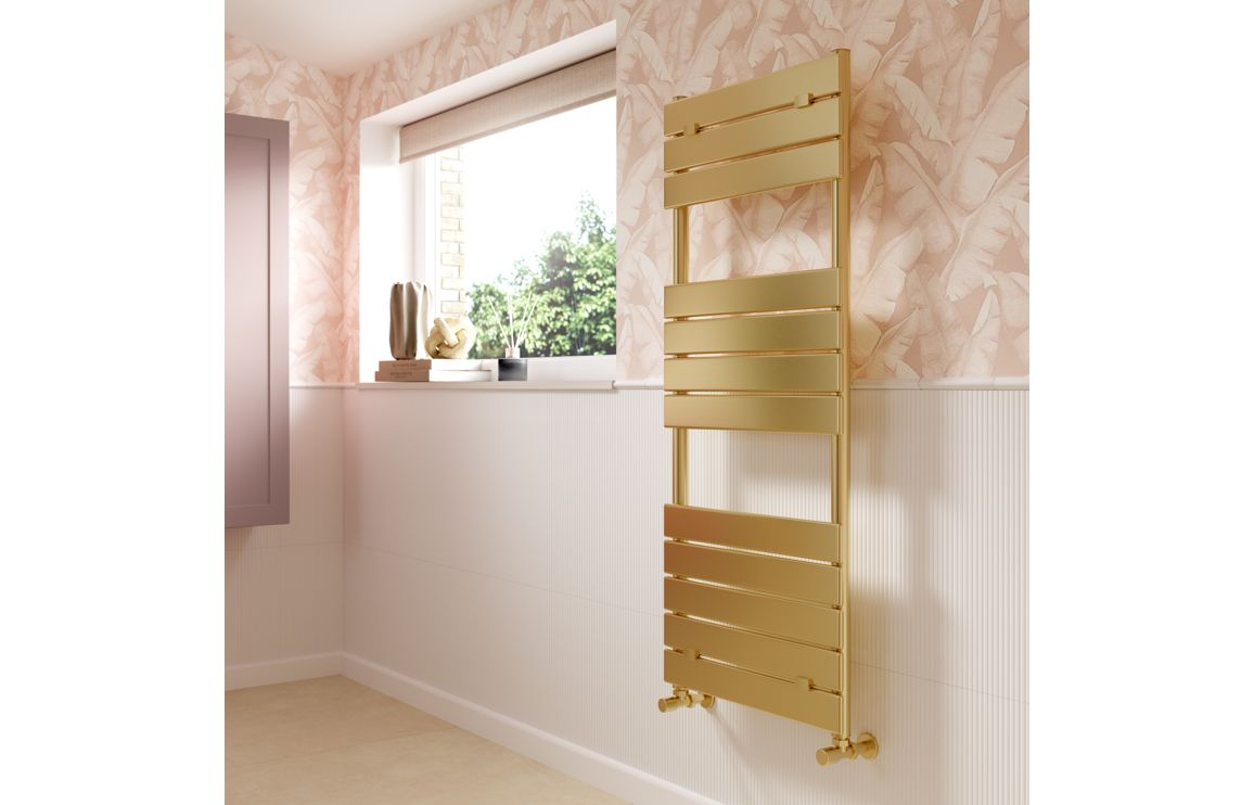 Trend Square Ladder Radiator - Brushed Brass