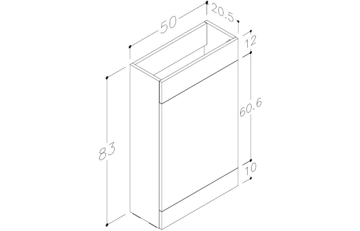 VINOS 1100mm Floor Standing L-Shape Pack & Basin - Oak