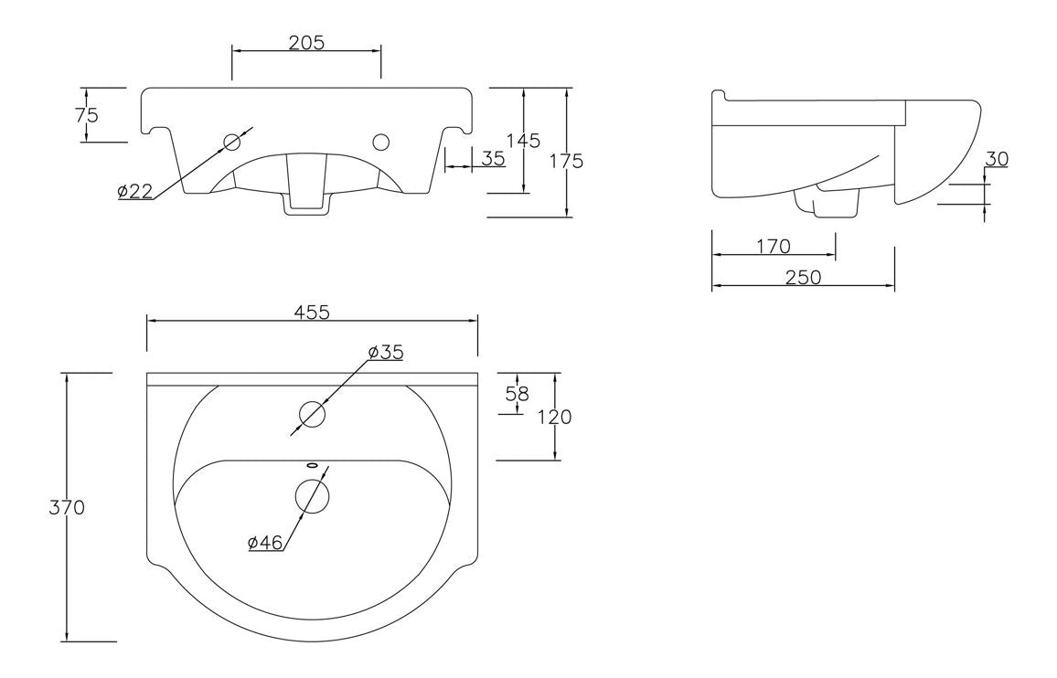 Vista 450mm Vanity & C/C Toilet Pack