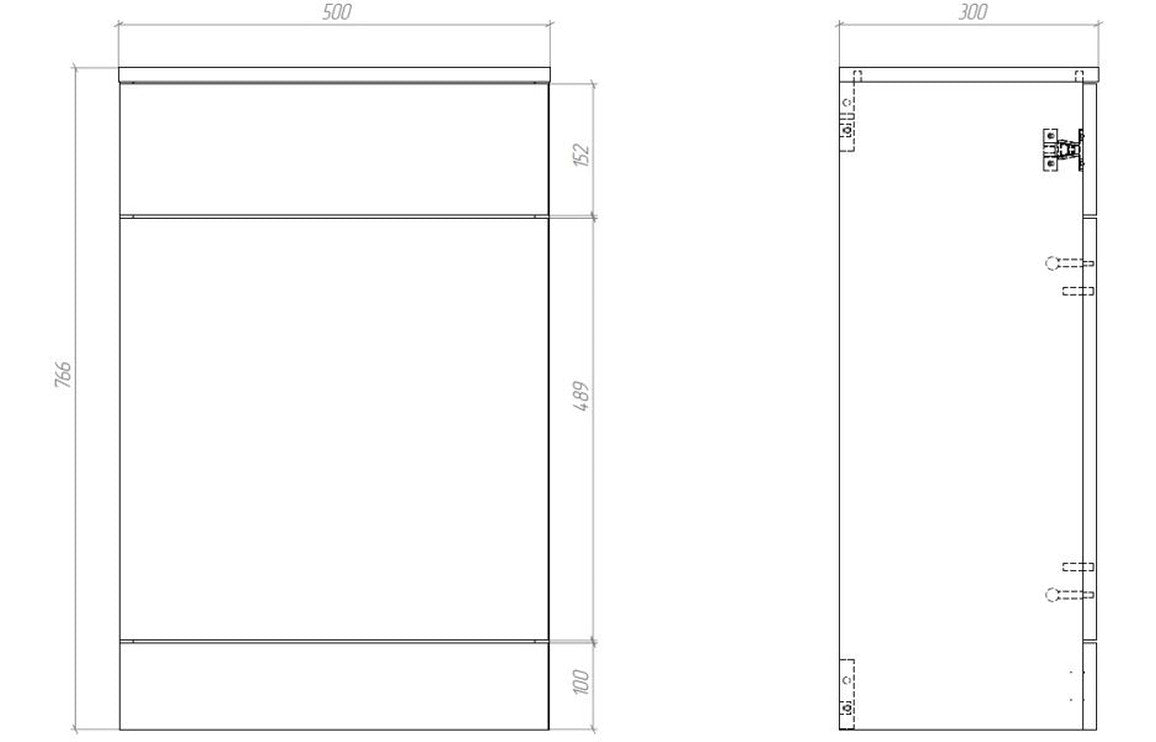 NIL 560mm Basin Unit & WC Unit Pack - White Gloss