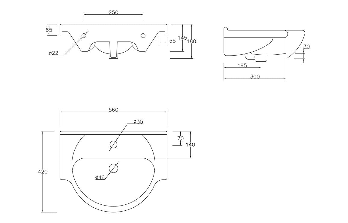 NIL 560mm Basin Unit & WC Unit Pack - White Gloss