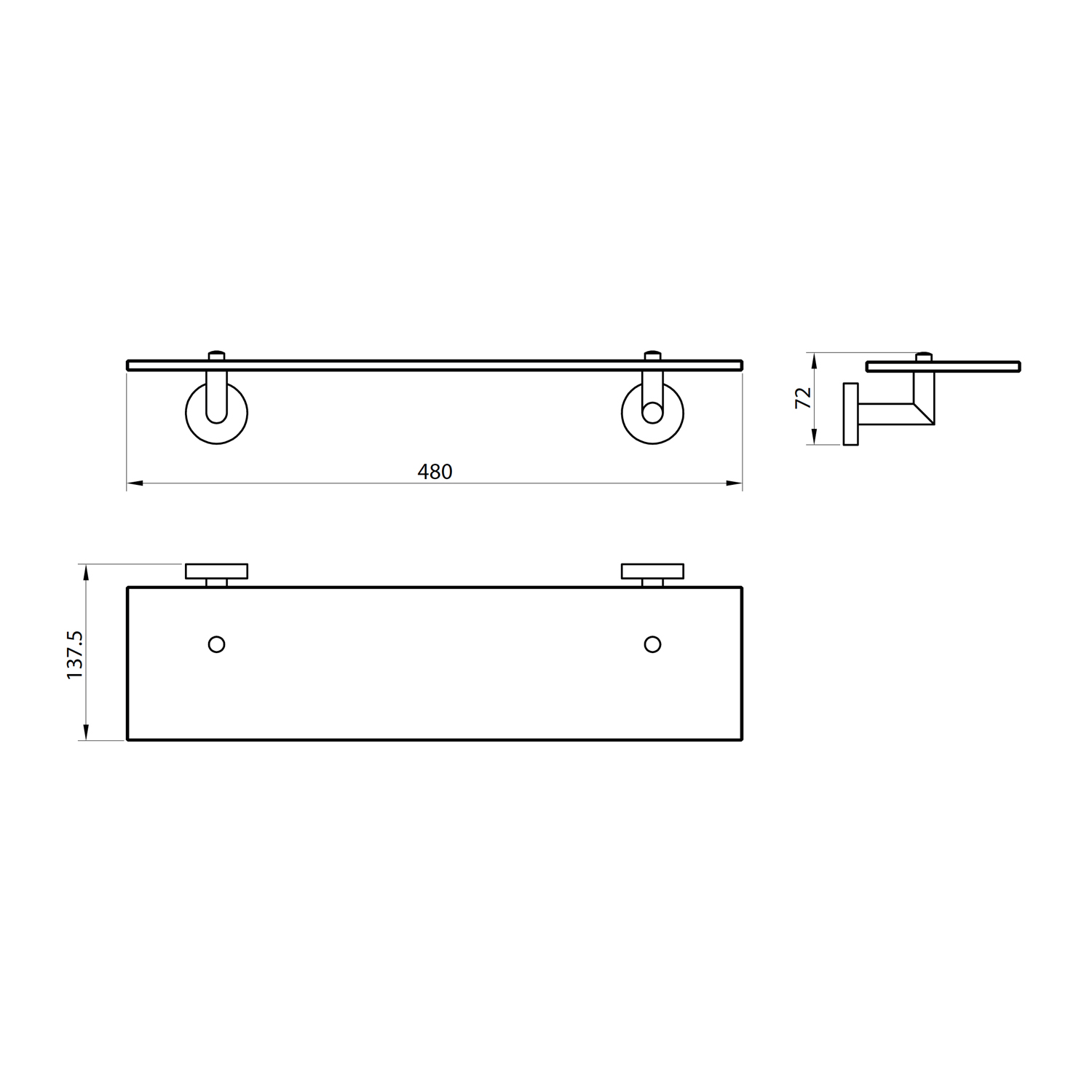 Delta Glass Shelf