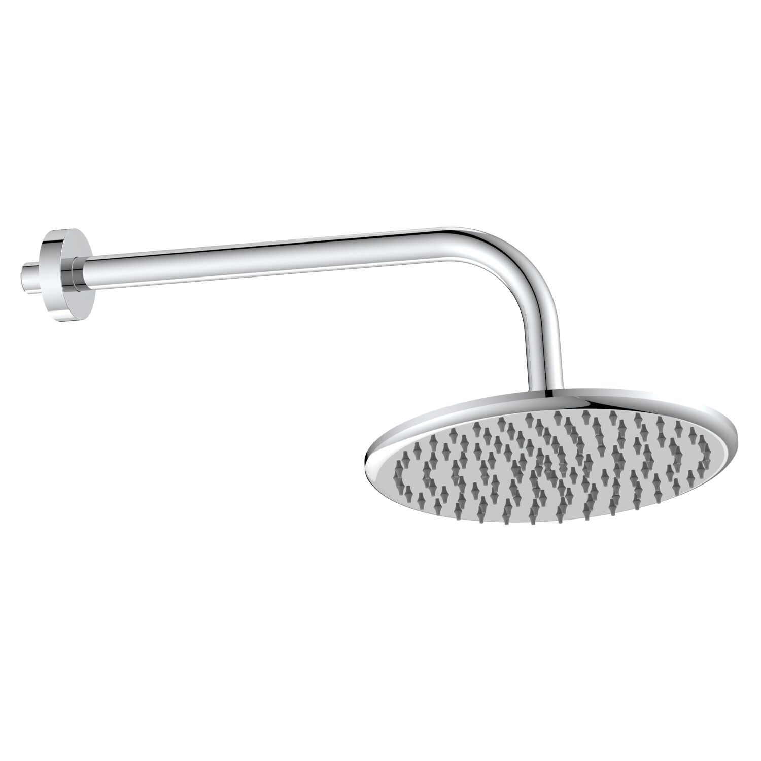 Round Shower Arm & Head Chrome