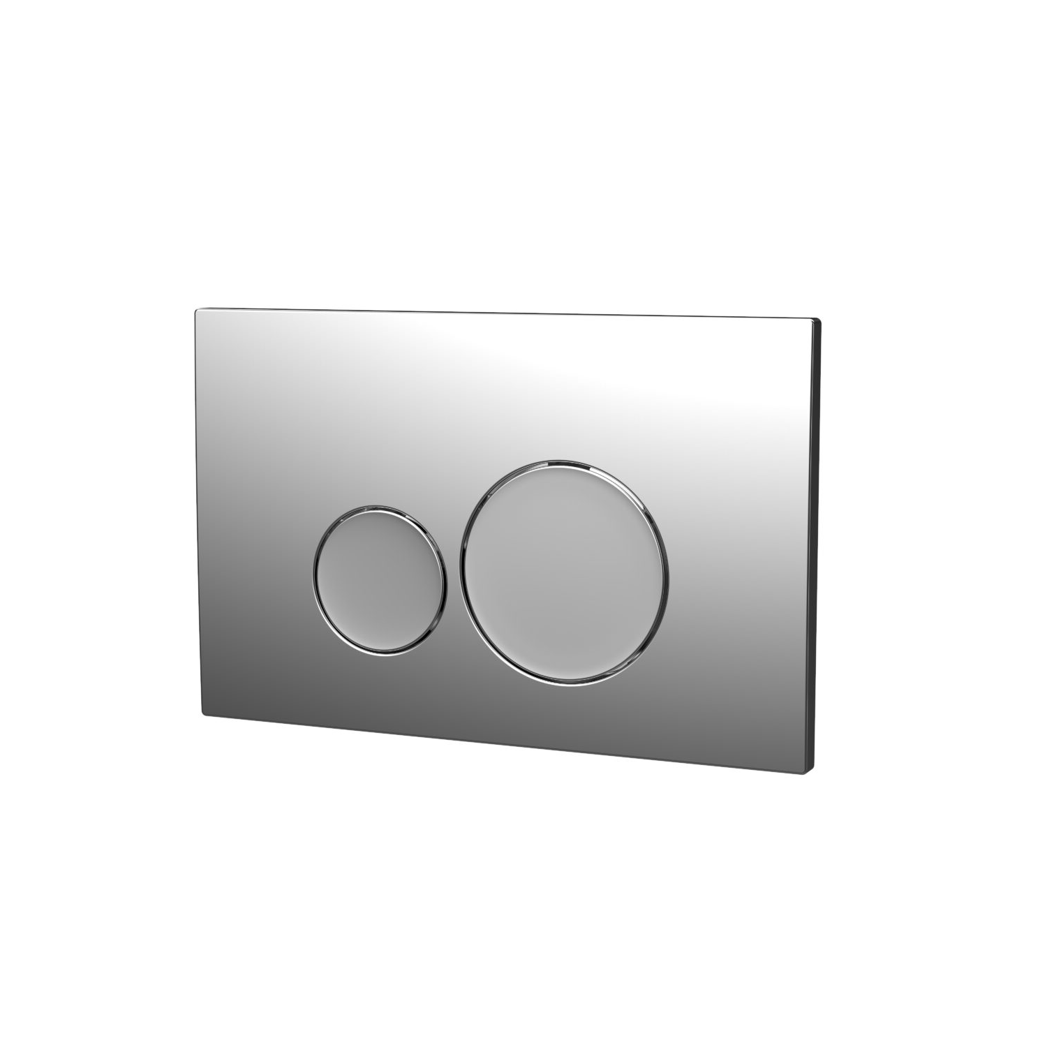 Round Chrome Dual Flush Button