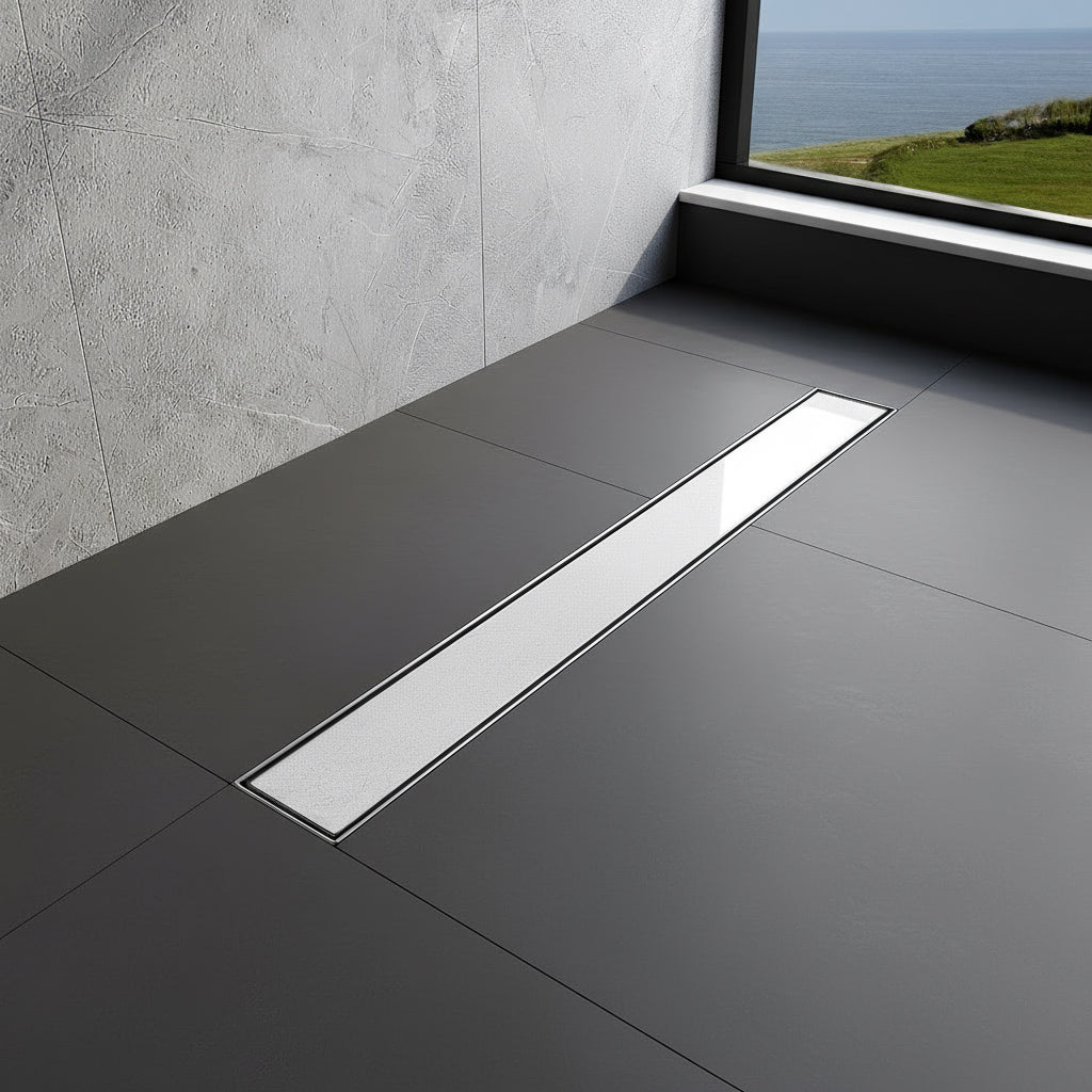 Novo 1400x900 Linear Wetroom Tray Pack with Linear Drain Pack