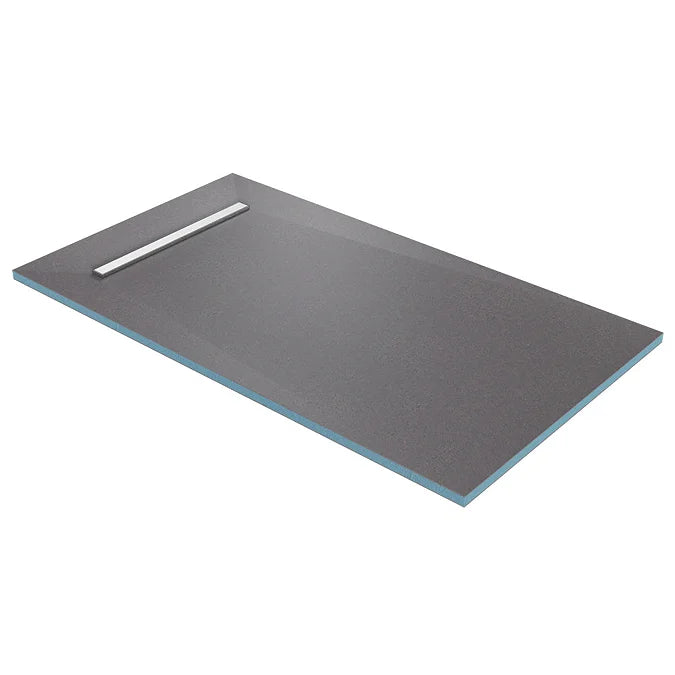 Novo 1400x900 Linear Wetroom Tray Pack with Linear Drain Pack