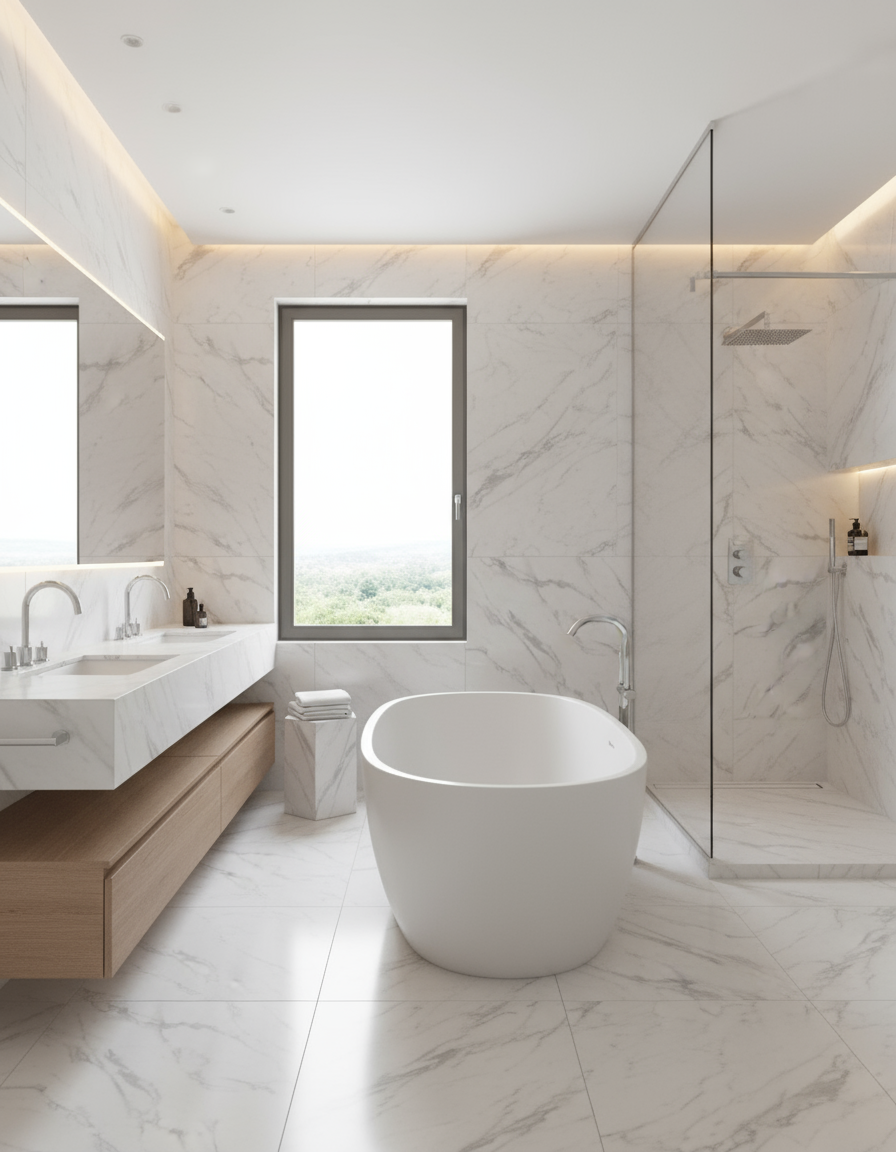 Novo Solid Surface Shower Wall Panel W007