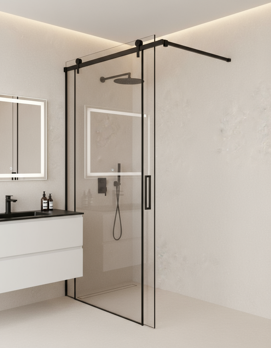 Novo Solid Surface Shower Wall Panel Stone W11