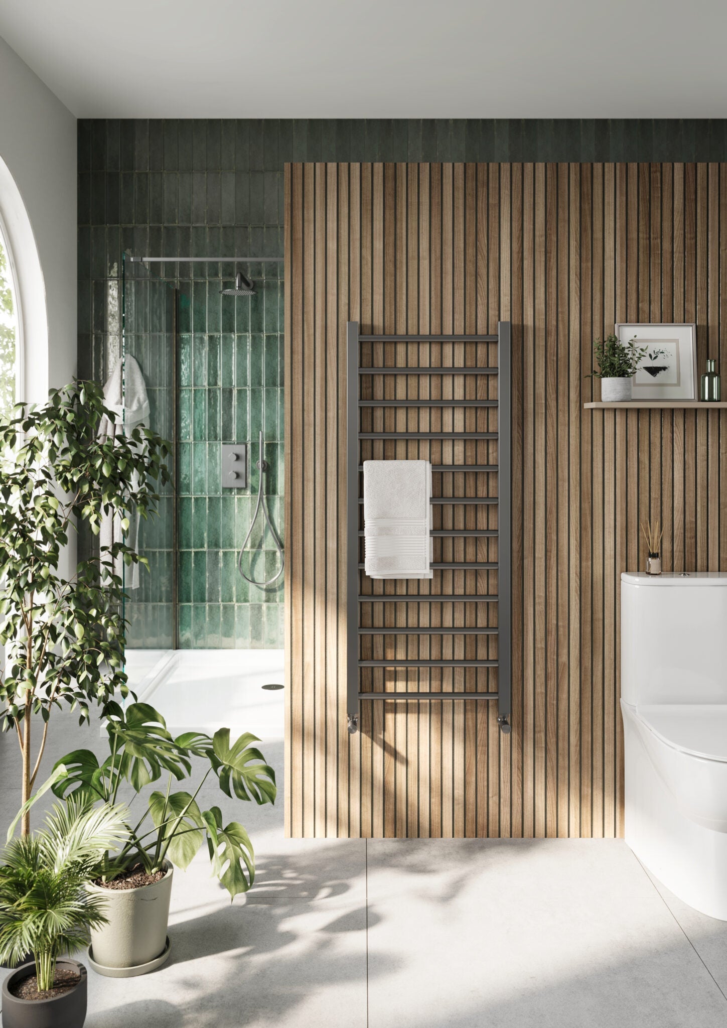 Brushed Gunmetal Towel Radiators