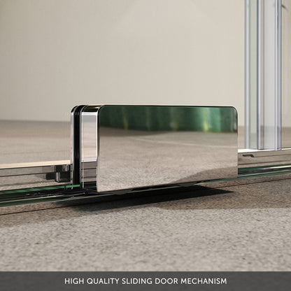 Monolux 8mm Easy Clean 2m Tall Sliding or Wetroom Shower Door & Optional Side Panel - Chrome