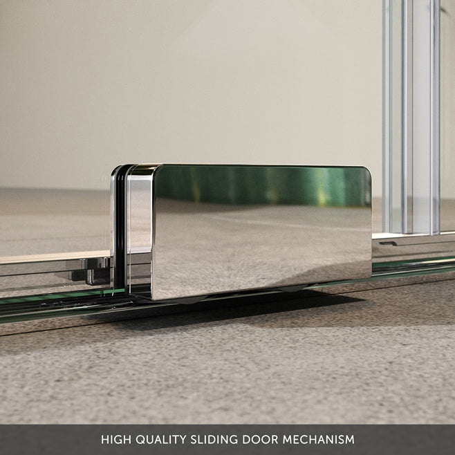 Monolux 8mm Easy Clean 2m Tall Sliding or Wetroom Shower Door & Optional Side Panel - Chrome